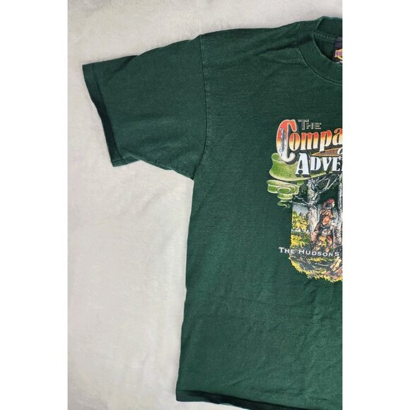 Vintage Hudson's Bay Company Northbound T-Shirt Size L Green Crew Neck HBC - Picture 3 of 12